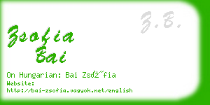 zsofia bai business card